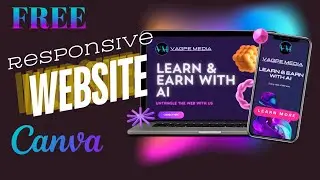 How to Create a mobile friendly WEBSITE in Canva for FREE in 2024 | 3D Responsive Website in 5 Mints