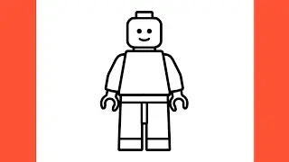 How to draw a LEGO MAN easy / drawing lego character step by step