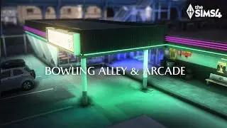 The Sims 4 - 2000' Bowling Alley & Arcade (ASMR) - Relaxing Speed Build