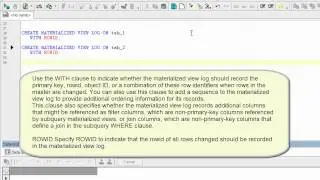 Oracle materialized view refresh fast on commit