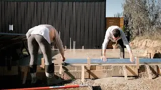 4. Pouring Our First Concrete Slab (NO EXPERIENCE) | Unexpected Result