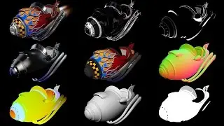 Настройки Multi-Pass в Cinema 4D и композ в After Effects - C4D 009