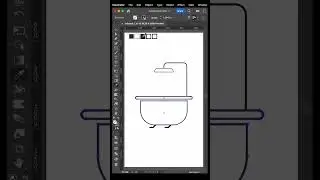 Cara membuat Icon Kamar Mandi | Bathtub  #adobeillustrator #digitalillustration #designgraphic