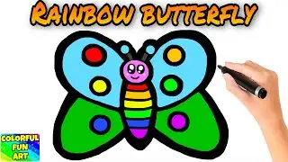 How to Draw Butterfly Easy | Monarch Butterfly drawing and coloring | Art Tutorial