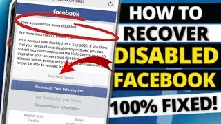 How to Recover Disabled Facebook Account || Disabled Facebook Account Recovery 2023