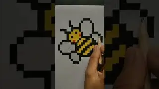 How to Draw a Bee 🐝| Handmade Pixel Art