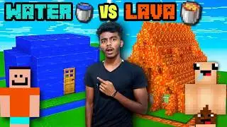 Minecraft NOOB vs PRO: WATER VS LAVA HOUSE BUILD CHALLENGE in Tamil