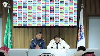 المؤتمر الصحفي الذي يسبق مباراة الفيحاء والرياض ضمن الجولة 22 من دوري روشن السعودي