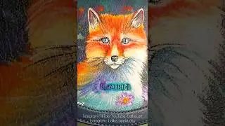 Разрисовала себе сумку ☺️ I painted my bag #shorts #acrylicpainting #foxdrawing #art