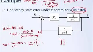 System Dynamics and Control: Module 16b - SS Error Example (P Control)