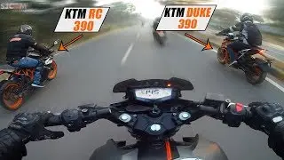 Racing KTM With my Apache RTR 200 || RTR 200 VS RC 390 VS DUKE 390