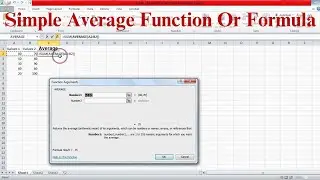 How To Use Simple Average Function Or Formula In Ms Excel