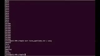 Comandos Linux - Uso de sort y uniq