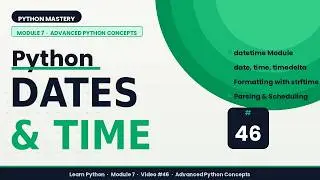 Working with Dates & Time in Python | datetime Module Explained