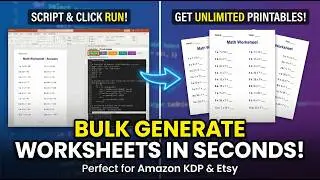How to Bulk Create Math Worksheets for Amazon KDP & Etsy - CodedSlide PowerPoint Addon