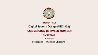 Digital System Design | Conversion between Number Systems| AKTU Digital Education