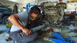 Lexus Rx300 Putting the Engine in Place