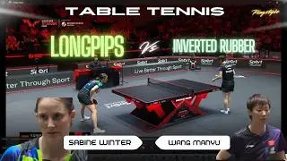 Why Long Pips Still Can’t Beat Top Inverted Players |Sabine Winter - Wang Manyu #pingpong #longpips
