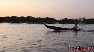 Boating on Tonle Sap Lake in Cambodia