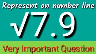 Represent root 7.9 on the number line, Locate root 7.9 on the number line, √7.9 on the number line.