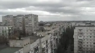 Днепропетровск из окна. Район Титова. Dnepropetrovsk. Titova Str.