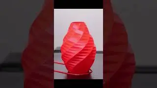 3D printing time lapse red vase from Thingiverse