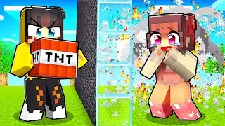 Minecraft ÖLÜMCÜL Yapı Kapışmasında KIZ ARKADAŞIMI Trolledim! (ağladı 😭)