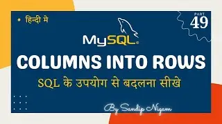 Transpose Columns into Rows Using SQL Without Trigger #49