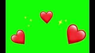 green screen heart emoji