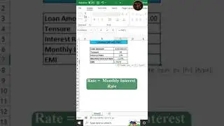 Calculate EMI using Excel 