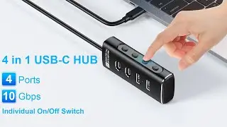 4 Ports 2 × Type c and 2 × USB A 10Gbps USB-C Docking Station