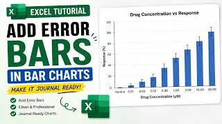 How to Add Error Bars in Bar Chart (Excel Tutorial) | Learning A to Z