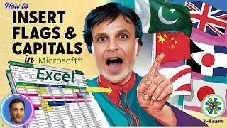 How to Insert Country Flag and Capital in MS Excel #excel #office365
