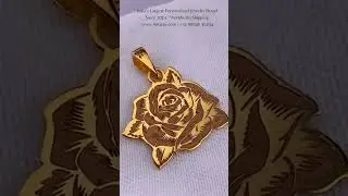 2 to  3 Grams A stunning and trendy rose shaped pendant, crafted in 916 gold.