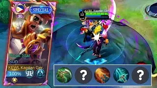 WHEN SUPREME SUN ABUSE THIS NEW BUILD AND EMBLEM IN SOLO RANKED GAME!!💀 (must try) | Mobile Legends