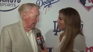 Vin Scully and Liz Habib
