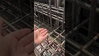Steel reinforcement of cantilever beam explained at #houseconstruction site
