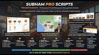 Pro Restaurants Script Full Showcase | Best FiveM Restaurant Job (Cooking, Delivery, DJ, Takeaway)