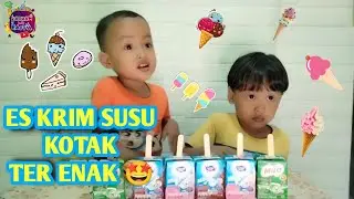 DRAMA FATHAN RAFFA MAU MEMBUAT ES KRIM SENDIRI - ES KRIM SUSU KOTAK ENAK BANGET #kidsvideo #eskrim