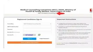 NEET PG Counselling 2024 @Mcc.Nic.In, Direct Link