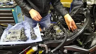 BMW F 900 XR Adjusting valve clearances.