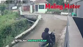 MALING MOTOR DI KARAWANG TEREKAM CCTV