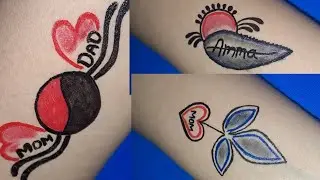 mom tattoo with different tricks/temporary tattoo making at home/temporary tattoo for hand