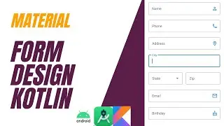 Kotlin Android Form Design Using Material Design