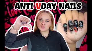 ANTI VALENTINES DAY HARD GEL NAILS 💕💖 Builder Gel Nails Tutorial - LGNPro