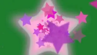 Pink Stars on Green Screen Green Screen Chroma Key Effects AAE