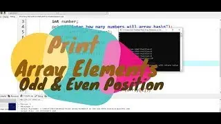 Print Array Elements on Odd and Even Position Places