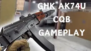 GHK Ak74u Gas Blowback CQB Gameplay At MK Airsoft Willard
