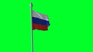 Russia national Flag Animation Green Screen, No Copyright Stock footage 2k_Shutterstock BD
