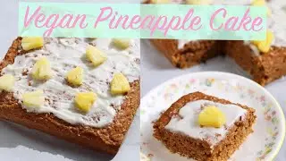 Vegan Pineapple Cake (oil-free, low-fat, refined sugar-free)